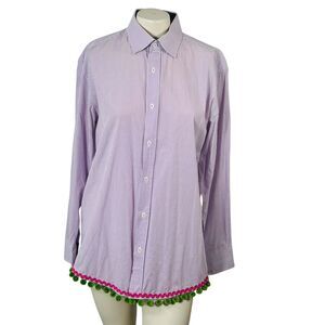 English Laundry Womens Button Blouse Top Shirt‎ Cottage Granny Core 16 1/2 34/35